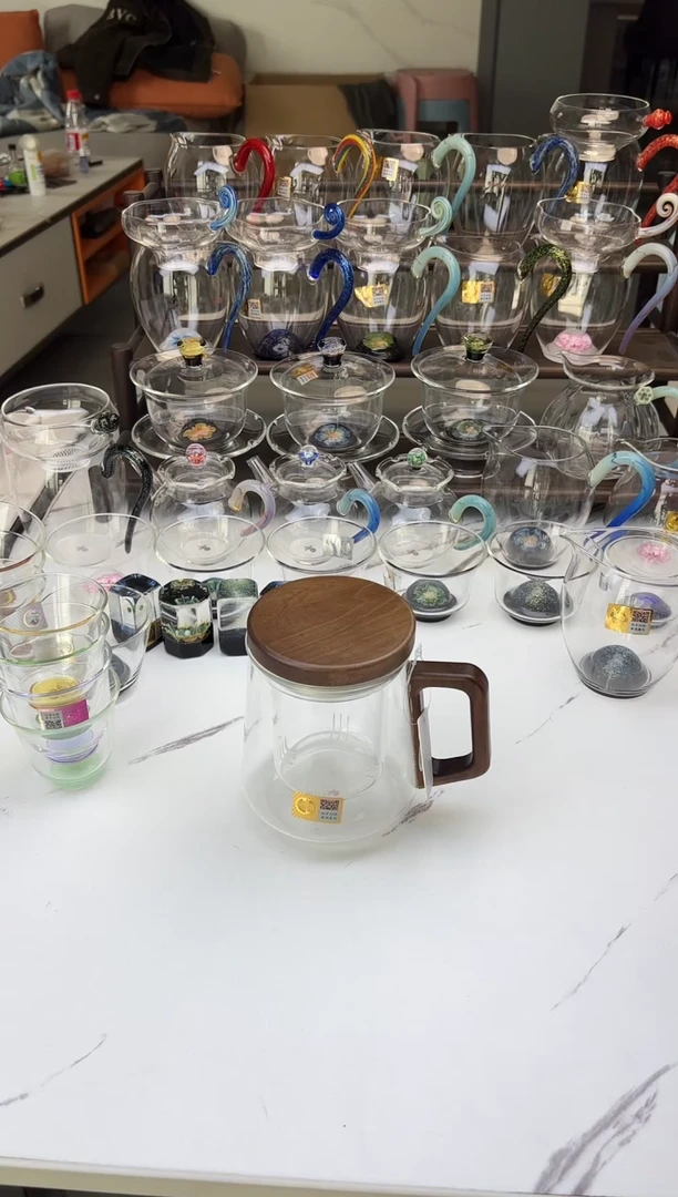 手工艺品玻璃禾器木笙杯