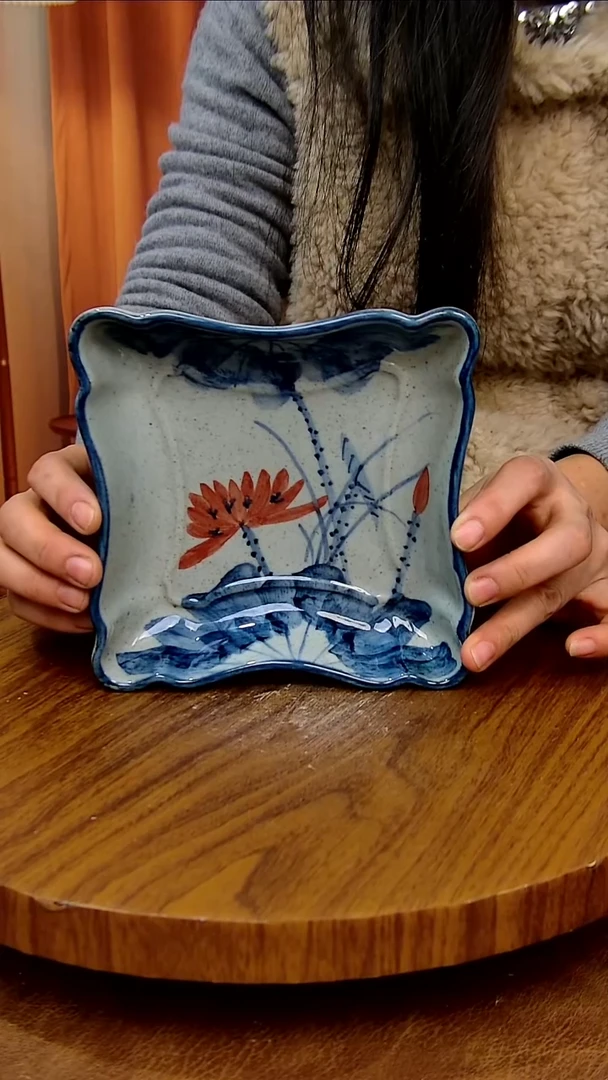 杯子陶景德镇手工手绘釉下彩陶瓷，微瑕冰裂釉