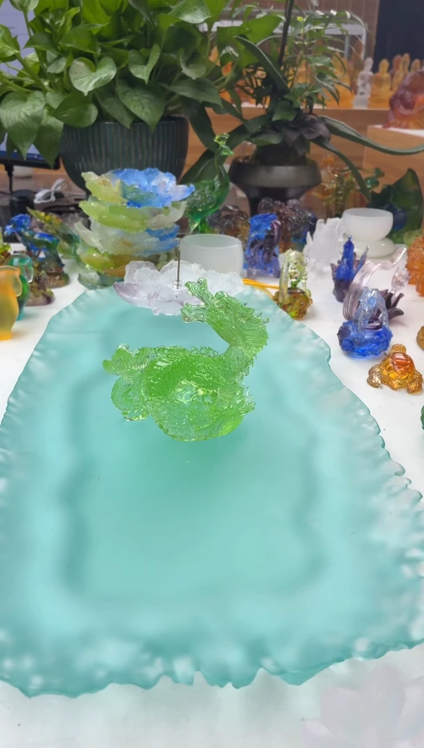 手工艺品琉璃四神兽青龙