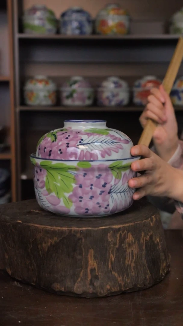 【闪购商品】椿野6.5寸锤纹炖盅（紫藤）C157