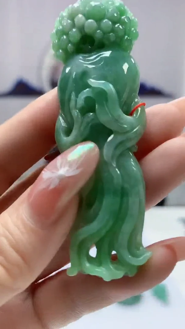 【闪购商品】定制翡翠未镶嵌4852DD-毛货挂件141