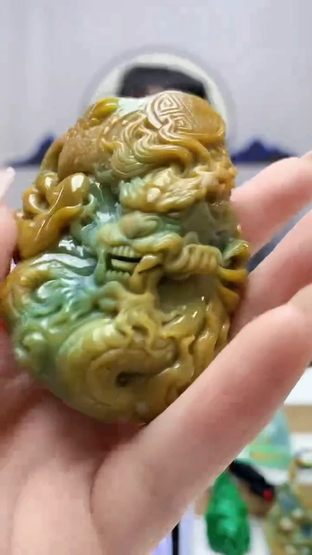 未镶嵌定制翡翠5060DD-毛货挂件62