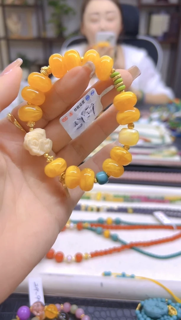 未镶嵌蜜蜡手链DIY款S659