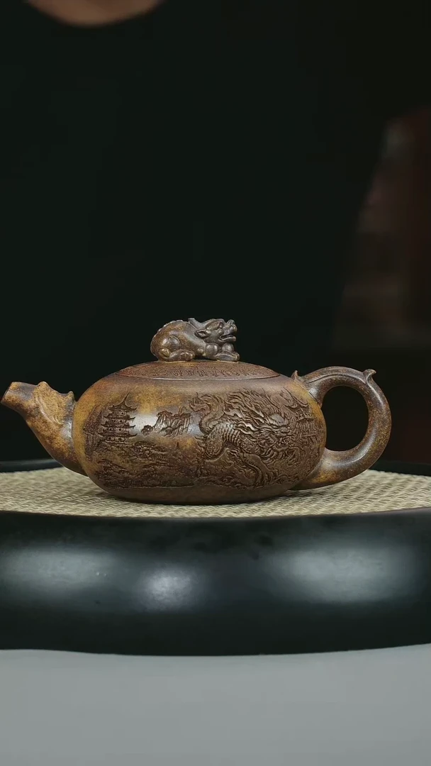 茶壶紫砂 龙骨金砂 天官赐福