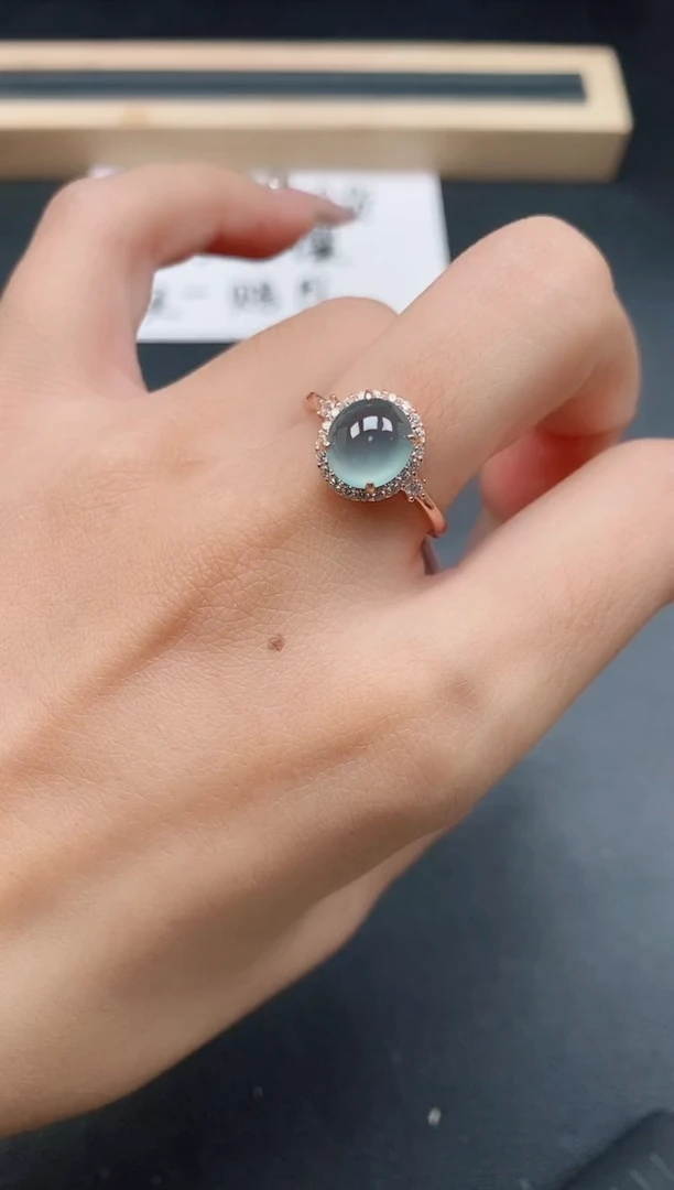 银S925镶嵌戒指翡翠11111