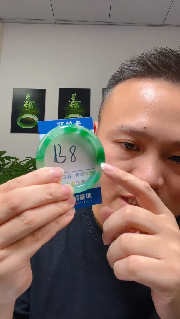 石英质玉（非洲翠）手镯未镶嵌51.8