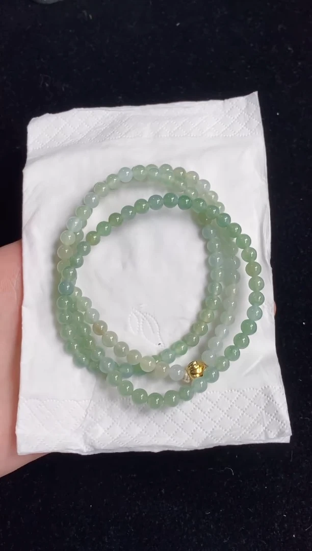 未镶嵌手串翡翠204号链接天然缅甸A货翡翠一物一证