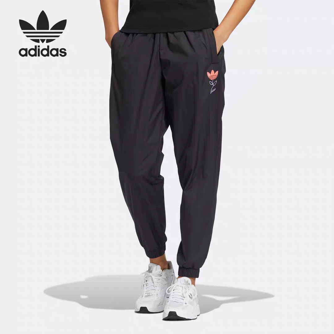 Adidas/阿迪达斯 女子三叶草休闲束脚运动裤 HP0081