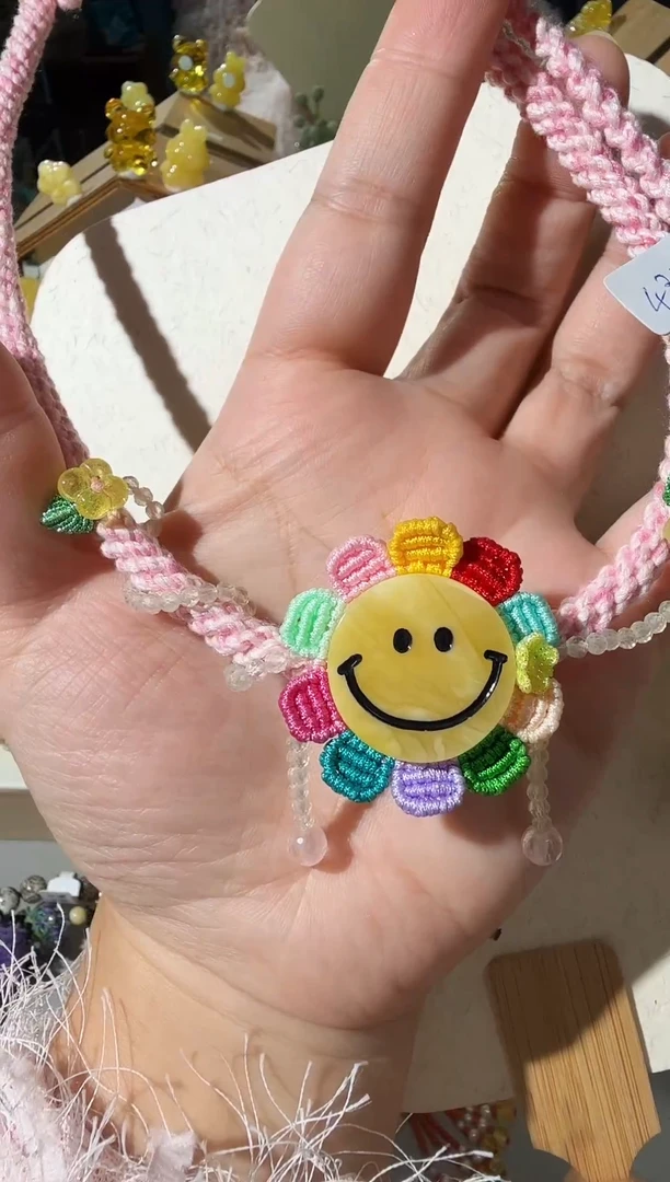 蜜蜡项链未镶嵌蜜蜡笑脸项链