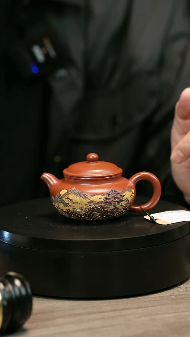 茶壶紫砂请****西H2204赵翠红彩绘仿古