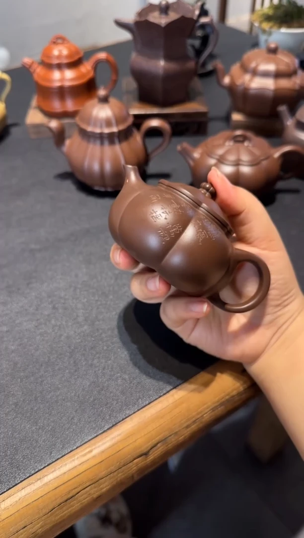 茶壶紫砂就**思柿柿如意