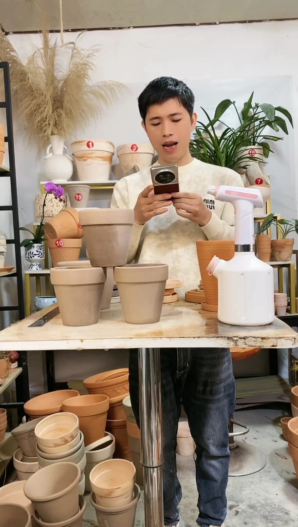 【闪购商品】红陶瑕疵无售后12.5*13灰陶 3盆无托