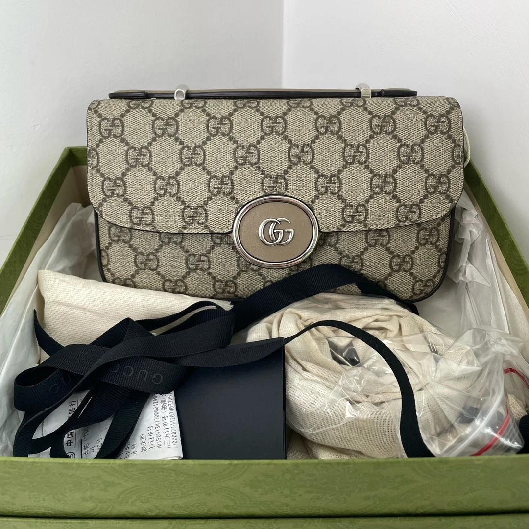 99新 GUCCI/古驰 小号经典老花新款邮差包