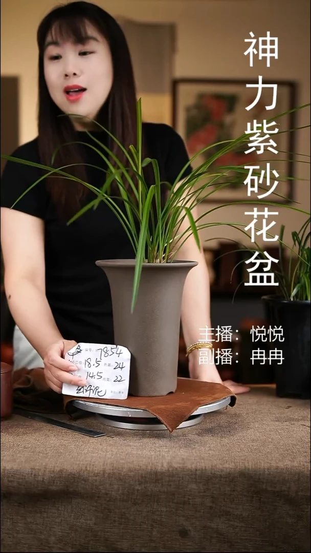 紫砂花盆花卉工艺7854