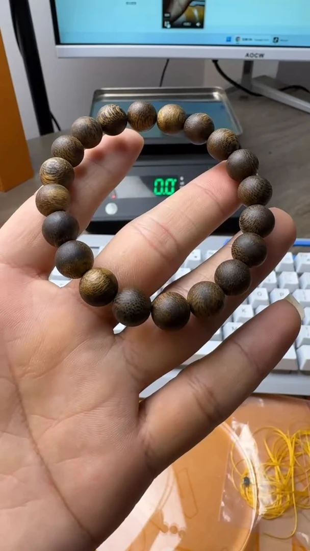 【闪购商品】沉香手串海南白奇楠沉香1.0cm沉水浮高货