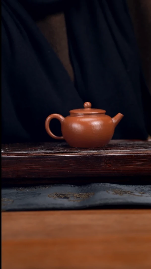 【闪购商品】紫砂茶壶150cc黄龙山原矿朱泥平盖莲子17