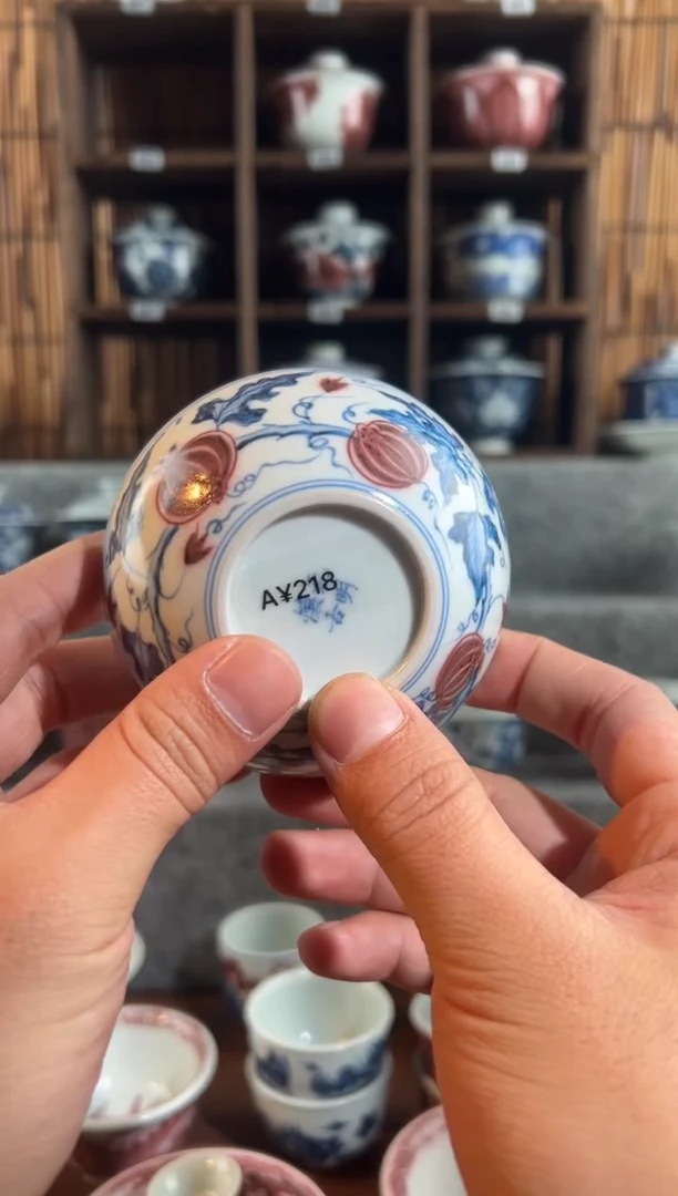 【闪购商品】22天禄言瓷西瓜普洱青花釉里红