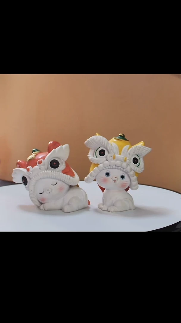 摆件彩绘萌猫摆件 1对