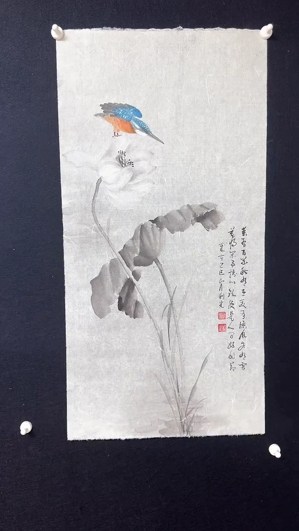 【闪购商品】国画水墨花鸟俯冲