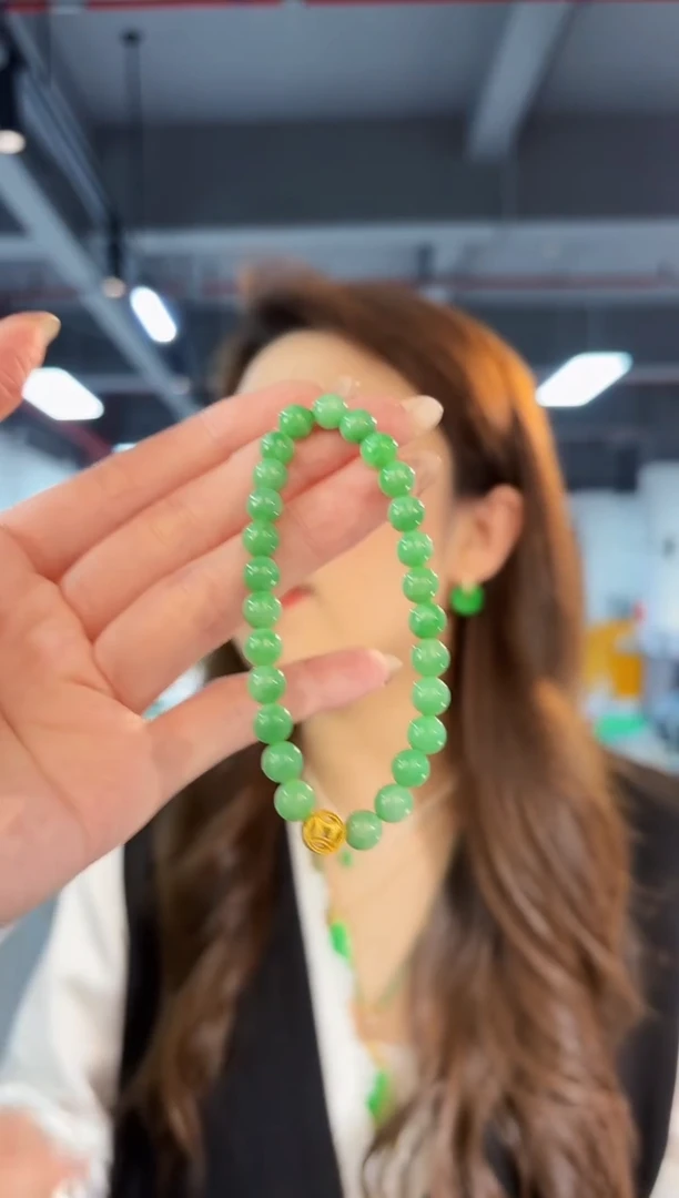 【闪购商品】翡翠手串未镶嵌缅料A货/支持复检/一件