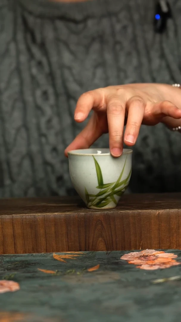 杯釉下彩手工手绘同款陶器