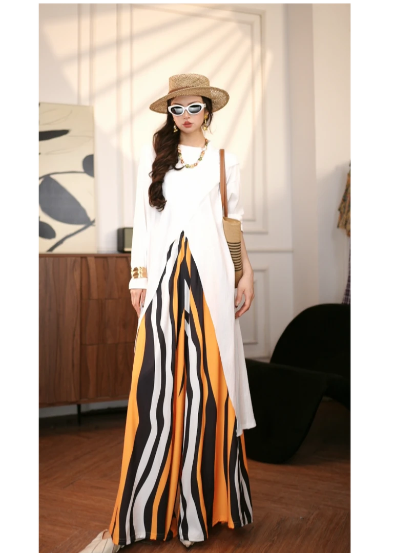 唐麻吉布-4号裙裤宽松休闲阔腿裤春游出行老钱风松弛感女装裤子