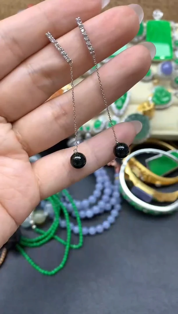 【闪购商品】翡翠耳饰18K金镶嵌312-中国好珍宝