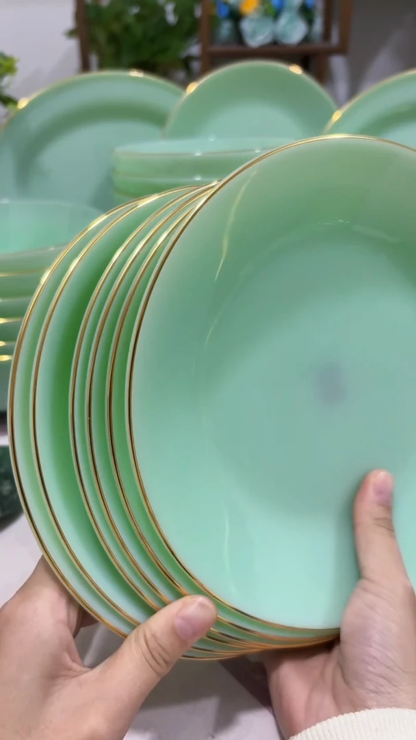 8英寸深盘6个  玉瓷【贝美】