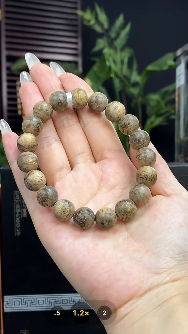 沉香手串菩萨棋沉香/圆珠1.1单圈/11g/天然沉香手串