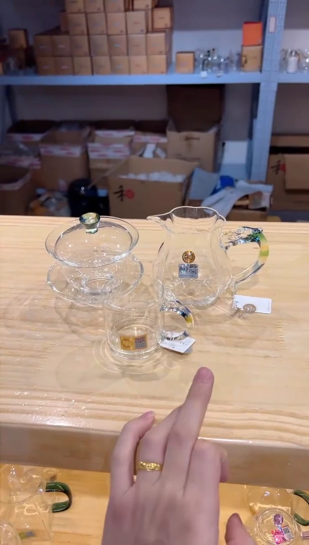 禾器-沁莲盖碗-迷翠色+锦龙迷翠++