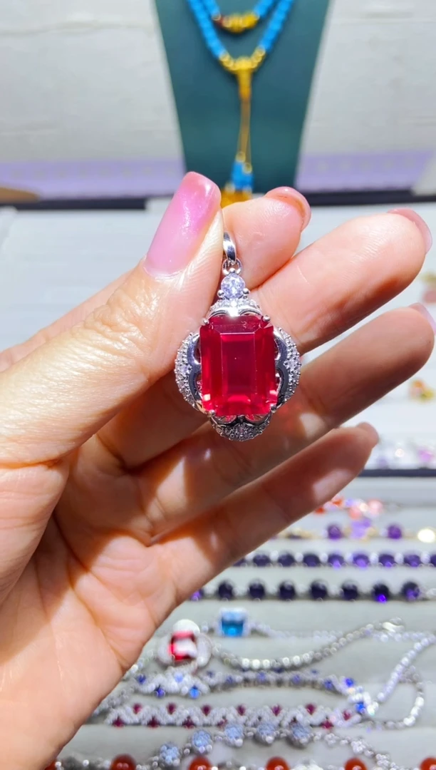 银S925镶嵌耳饰紫晶1