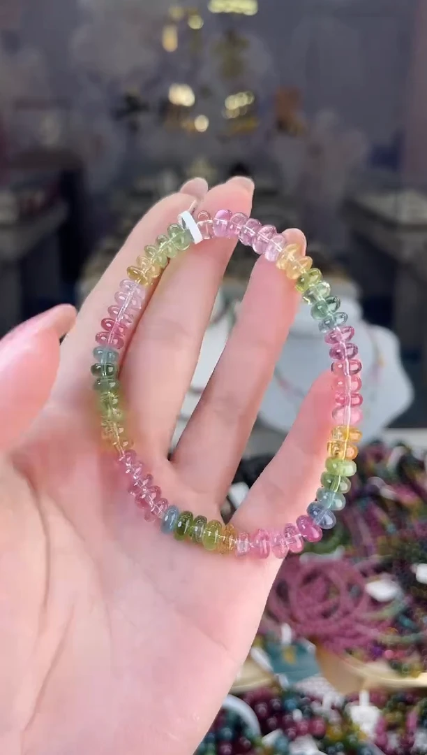 【闪购商品】碧玺/未镶嵌碧玺算盘叠珠多样性发货