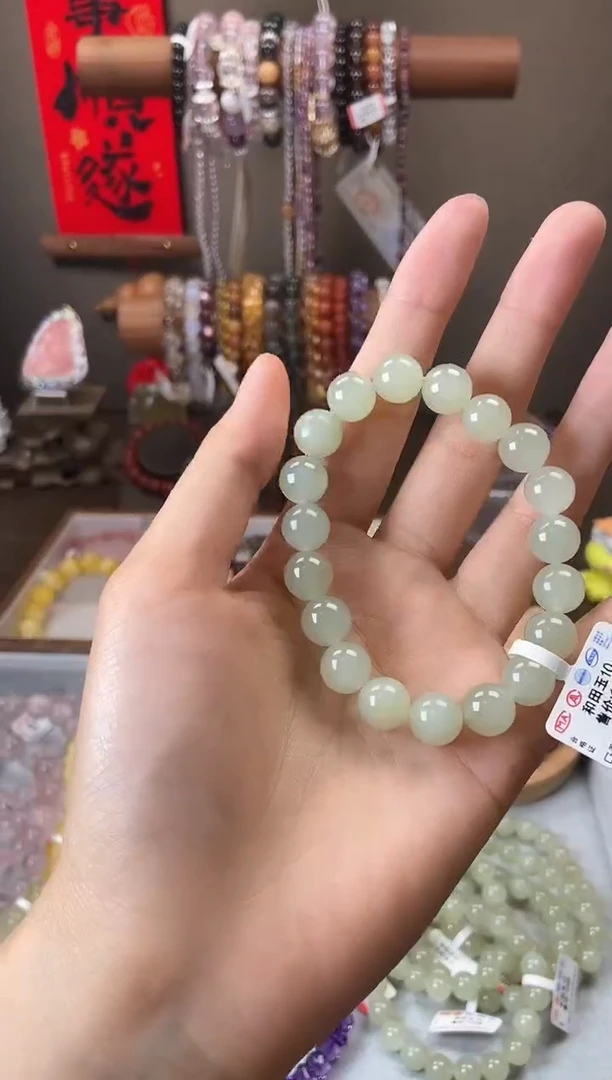手链未镶嵌和田玉10mm和田玉