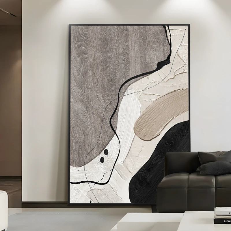现代简约客厅装饰画抽象艺术沙发背景墙挂画2025新款高级感玄关画