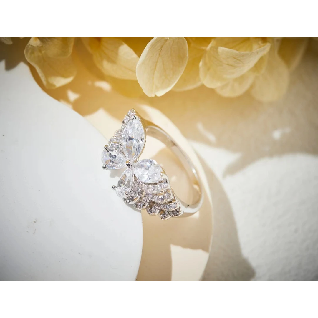 铜合金珐琅戒指 欧货DP高品幻影蝴蝶戒指-0094