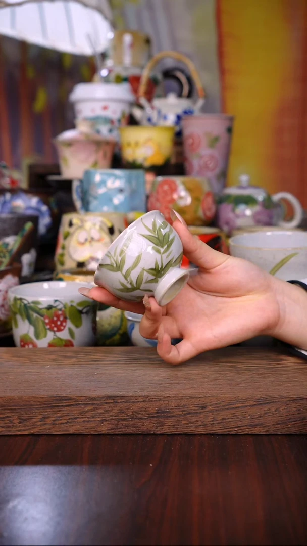杯子陶泥垚手作 景德镇手工手绘陶瓷器物