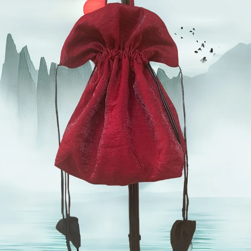 篱君·【胭脂扣·玲珑束】原创设计花苞水桶包！25时尚百搭提花水桶包