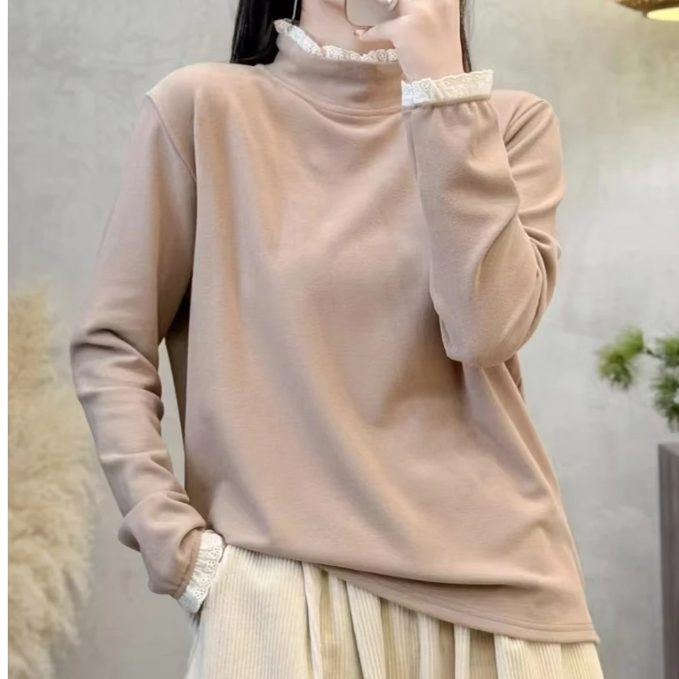 花边领加厚卫衣绒衫328886