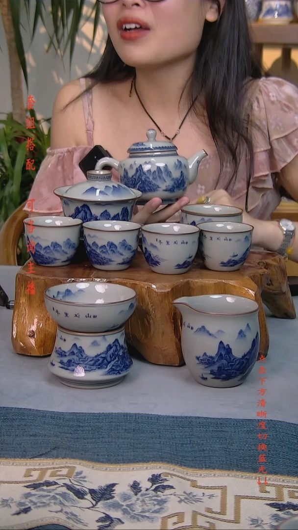 简装家用款9件套 老陶泥开片纹陶瓷茶具