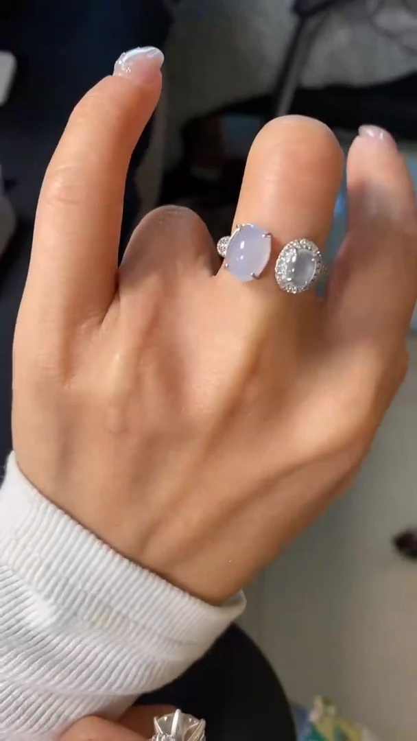 【闪购商品】翡翠戒指银S925镶嵌9625