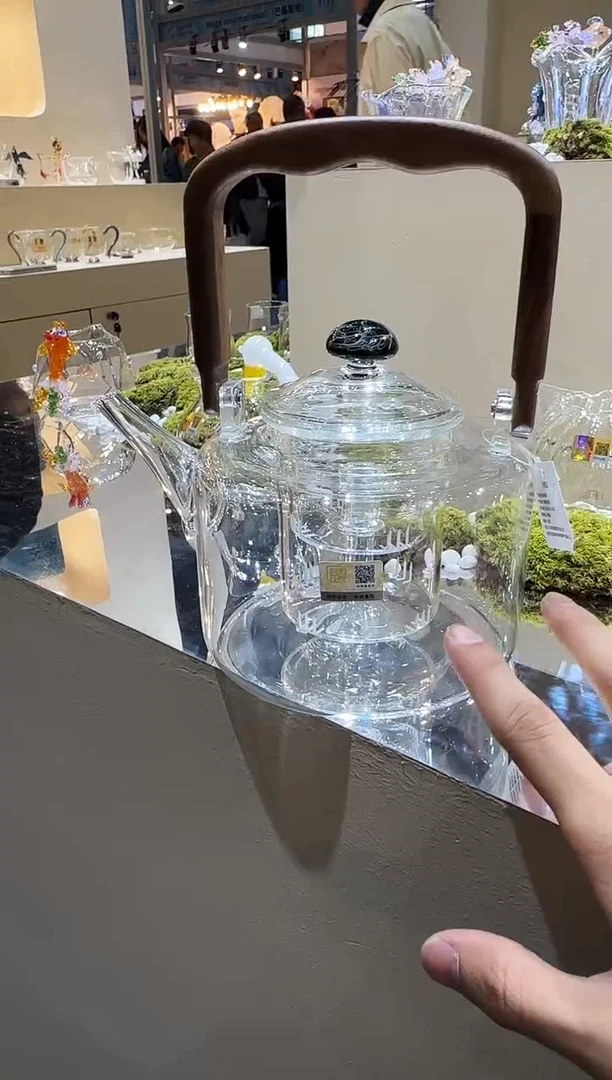 风云煮茶壶实木把手 蒸煮一体 晶焱金标