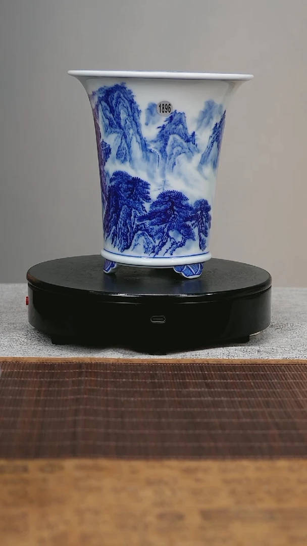 内口径10公分 景德镇高温手作瓷花盆