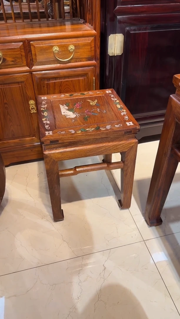 【闪购商品】木木艺缅花山鸟方凳498.8888