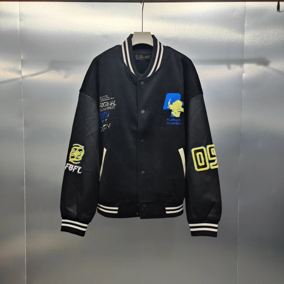 B04-21502-FBF潮流印花设计时尚百搭棒球服外套