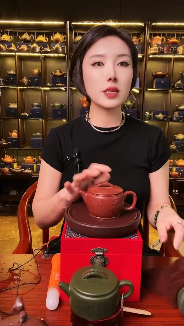 【闪购商品】紫砂茶壶DT475凤凰汉瓦龙血砂全手工