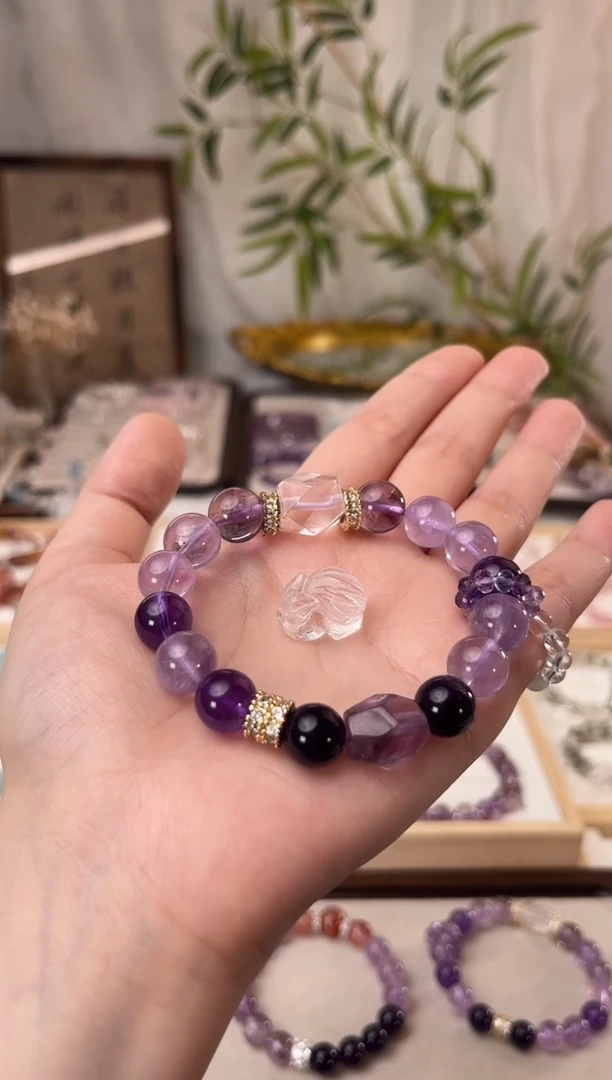 水晶手串未镶嵌紫水