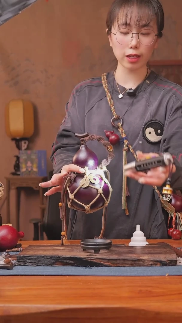 696号链接精品大漆葫芦现货现发[一物一拍]