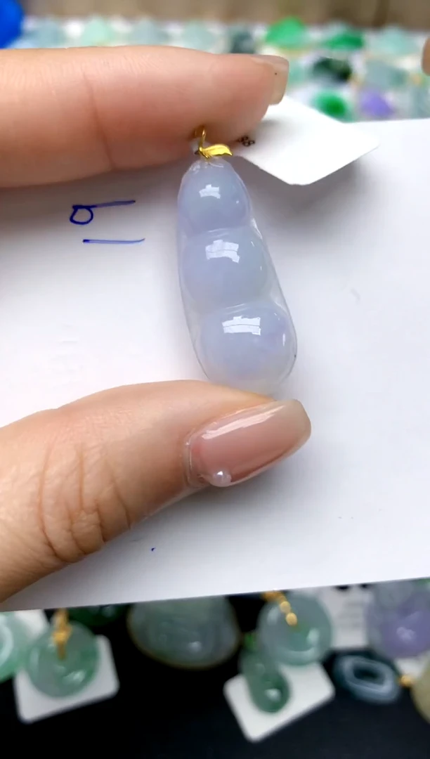 【闪购商品】翡翠颈饰18K金镶嵌天然A货翡翠