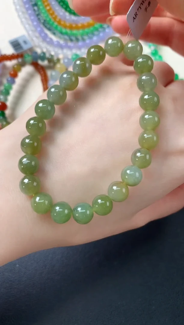 未镶嵌手串翡翠E306|1380