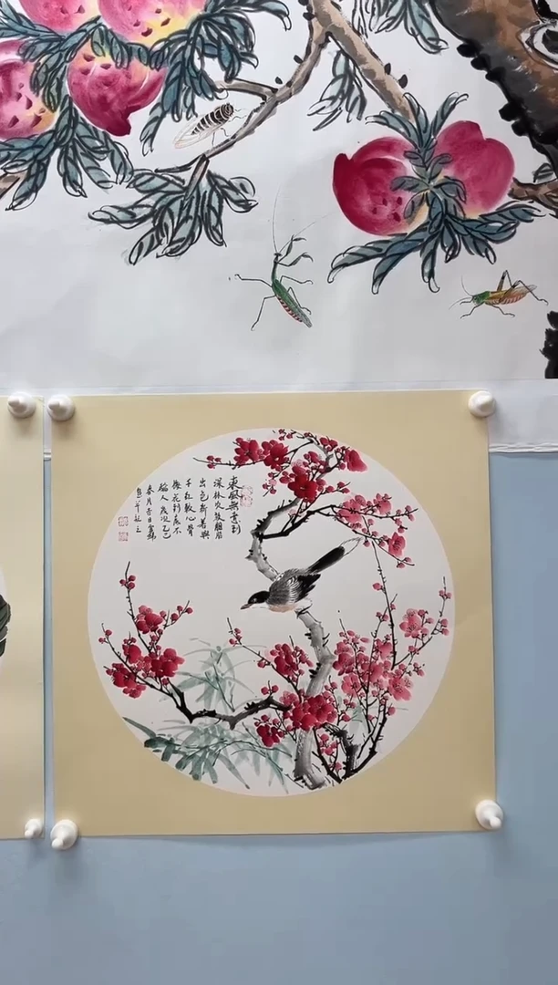 国画许宜锦老师花鸟